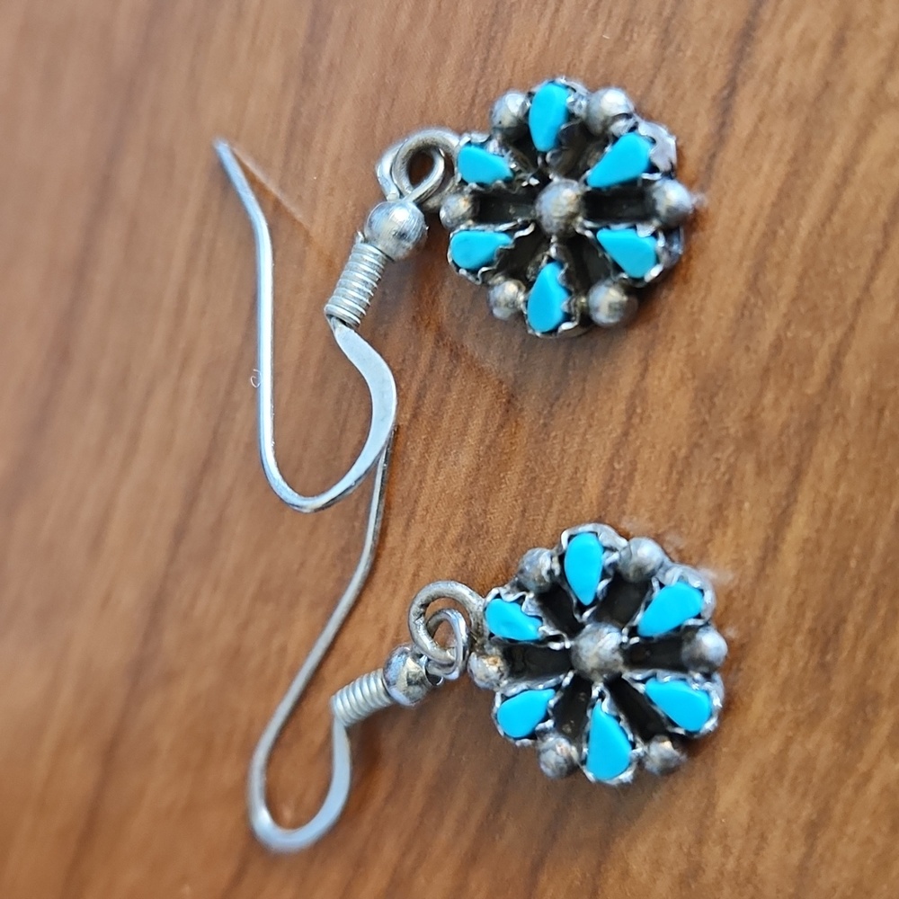 Tricia Leekity Zuni Needlepoint Earrings - Picture 2 of 4